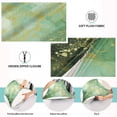 thumbnail image 3 of Emerald Green and Gold Marble Plush Pillow Cases King Size Ultra Soft Warm Pillowcases with Zipper 20"x40", 3 of 9
