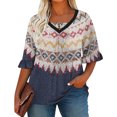 thumbnail image 1 of Camiseta de Cuello de Tripulación Casual de Manga Corta de Verano de las Mujeres con Detalle Plisado para el Uso Diario, Tela de Poliéster Suave, Camiseta de Color Sólido, 1 of 8