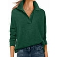 thumbnail image 3 of Women'S V Neck Long Sleeve Sweaters Dressy Casual Business Basic Knit Pullover Top Green L, 3 of 9