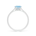 thumbnail image 2 of ANGARA Natural Oval Solitaire 1 ct Aquamarine Engagement Ring in 14K White Gold for Women (Size-8x6mm) | March Birthstone, Birthday, Anniversary, Jewelry Gift for Women | Natural Aquamarine Ring, 2 of 9