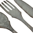 thumbnail image 5 of Large Galvanized Metal Fork, Spoon, Knife Farmhouse Wall Hanging Set: Rustic Charm Meets Practical Elegance in these Oversized Utensils, 21 Inches Long., 5 of 5
