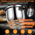 thumbnail image 6 of NYTRX 18/8 Stainess Pressure Cooker 10 QT,  Food-Grade Olla De Presion, Steam Included, 6 of 8