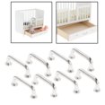 thumbnail image 3 of 1:12 Mini Tire la Maison de Poupée Arc Forme Mini Tire pour Porte Garde-Robe Petit 8Pcs Argent, 3 of 9