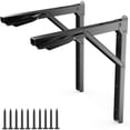 thumbnail image 1 of Soportes plegables para estantes TORACK 24 de acero inoxidable, 500 libras, 1 of 7