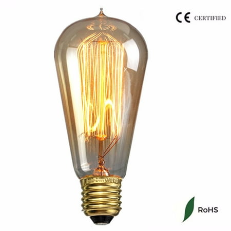Pendant Lighting Edison Bulb 110V 40W LED Edison Light Bulb Warm White Filament ST58 Vintage Pendant Light 180LM 2200K ()
