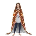 thumbnail image 3 of Honeii 70's Retro Print Poncho Cape, Cloak Coat, Snuggly Hooded Wearable Blanket, Hooded Cape For Teenagers,Halloween Costumes-Medium, 3 of 7