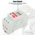 thumbnail image 3 of Interrupteur Programmable LCD 24V DC 30A avec 16 Réglages Quotidiens Marche/arrêt, Planification 7 Jours/24 Heures, Fonction Compte à Rebours, Sauvegarde de Batterie CR2450, Support de Rail DIN – Idéal pour Lampes de Rue, Chauffe-Eau, 3 of 6