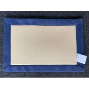 Memory Foam Bath Mat Soft Microfiber Bath Mat for Bathroom, Non Slip Water Absorbent Cozy Bathroom Rug Machine Washable Memory Foam Rug Quickly Drying Small Mat 15x23Inch(Blue+white)