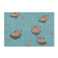 thumbnail image 7 of Yayeee Bath Rug for Bathroom Floor Non Slip Rectangle Fluffy Soft Absorbent Mat, 16"x24", Cartoon Capybaras, 7 of 7