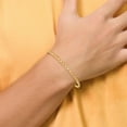 thumbnail image 2 of 14K Solid Yellow Gold 7mm Concave Anchor Mariner Link Chain Bracelet, 2 of 6
