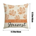 thumbnail image 3 of Btomtd 17.7x17.7 in Thanksgiving Pillow Cover Linen Decorative Pillowcase for Sofa Home Decor Cushion Cover Pillow Case for Halloween, Orange-A, 3 of 6