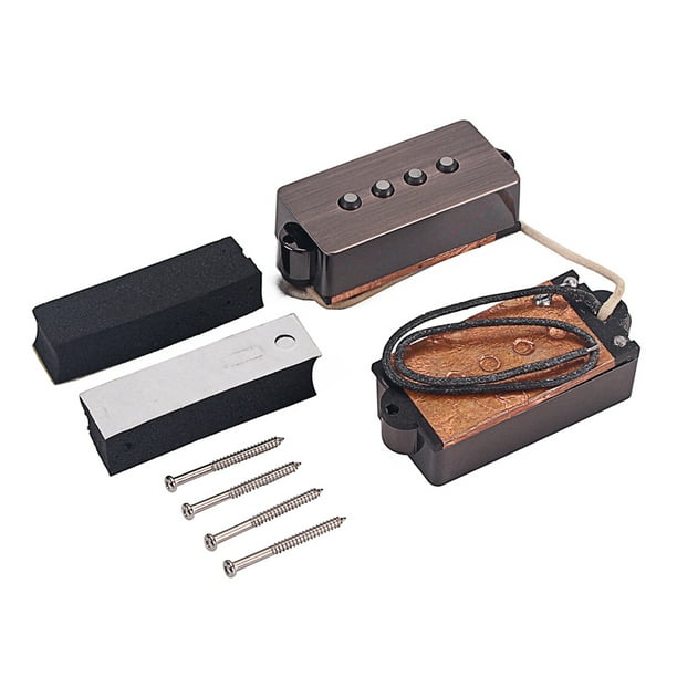 Yuarrent 2 piezas P-Bass Pickups Universal Bass Guitar String Bridge Instrumento Piezas de repuesto para músicos Estudiantes Suministros Accesorios para instrumentos musicales