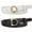 Gold Black+White, variant on JASGOOD 2Pcs Girls Belts with Cute Buckle Kids Girl PU Leather Adjustable Belt for Jeans Dresses