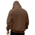 thumbnail image 4 of sususu Mens Hoodies Pullover 4Xl Male And Women Fall Winter Solid Color Coconut Printing Sweater Hooded Long Sleeve Pocket Sweater,Brown,XXL, 4 of 6