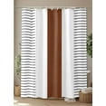 thumbnail image 4 of Shower Curtains for Bathroom-66"x72", Minimalist Rustic Boho Ethnic Art Waterproof Bath Curtain Grommet Shower Curtain Set with Hooks, Modern Brown Stripe on White Washable Bath Accessories, 4 of 6