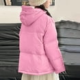 thumbnail image 4 of Parkas de manga larga para otoño e invierno para niños, de color liso, con capucha, de manga larga, gruesas y cálidas, bonitas y casuales, para niños y niñas, parte superior de poliéster., 4 of 6