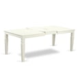 thumbnail image 6 of East West Furniture LGDA5-LWH-23 5 Piece Dining Room Set Contains a Rectangle Kitchen Table with Butterfly Leaf and 4 Upholstered Parson Chairs, 42x84 Inch, linen white, 6 of 6
