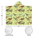 thumbnail image 3 of Wearable Blanket,LightGreen Cartoon Dinosaurs Prehistoric Pattern Hooded Wearable Flannel Blanket for Adults & Teens,Winter Poncho Shawl Wrap Cape Cozy Anti-Pill,50"x60", 3 of 5