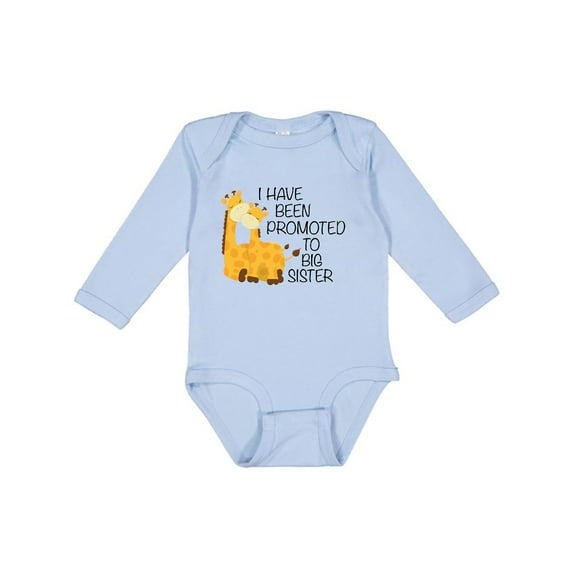 Inktastic I Have Been Promoted to Big Sister Girls Long Sleeve Baby Bodysuit
