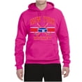 thumbnail image 2 of Wild Bobby City of New York NY Hockey Fantasy Fan Sports Unisex Hoodie Sweatshirt, Fuschia, XX-Large, 2 of 5