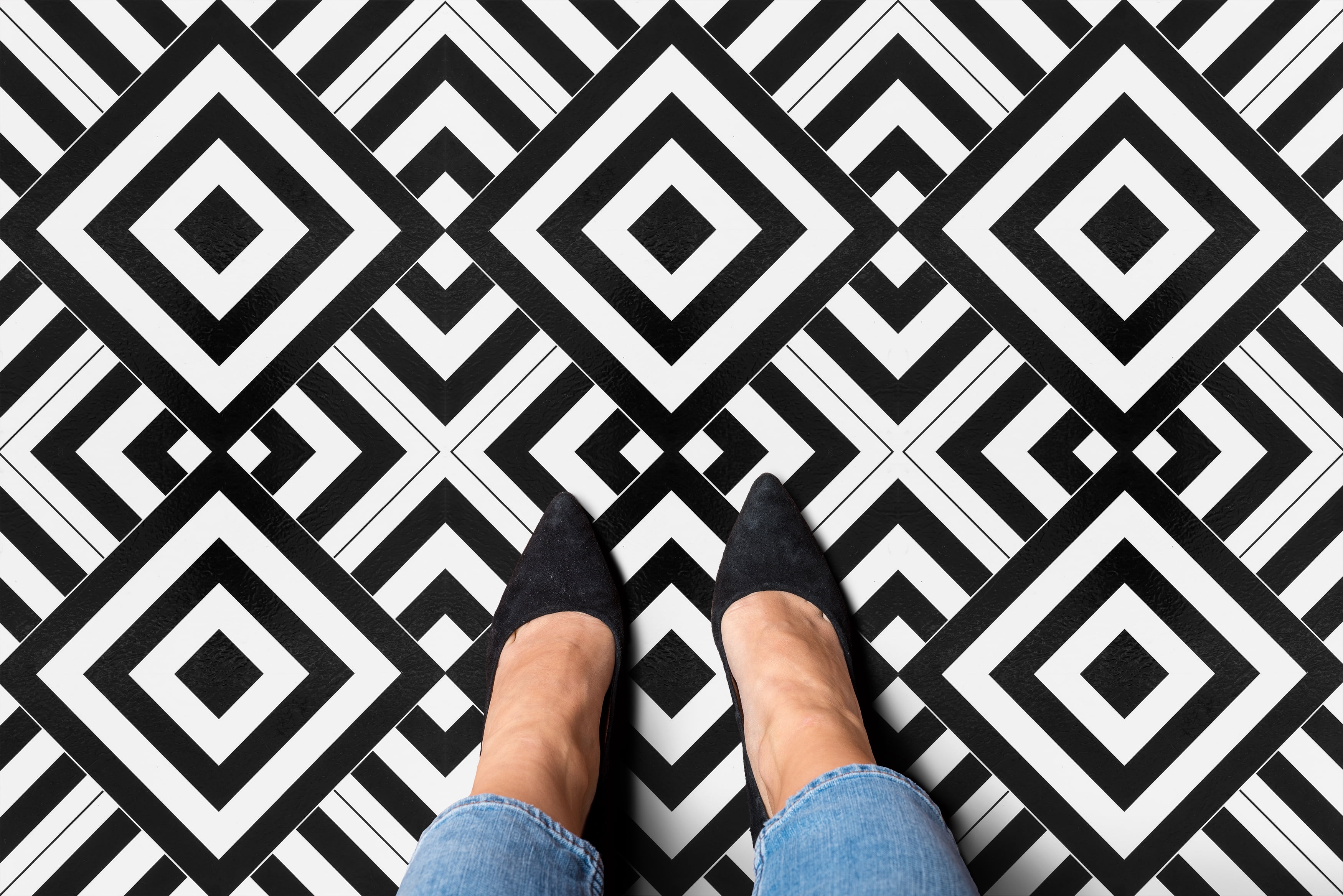 Kate Aurora Home Basics Do It Yourself 12”x12” Peel ‘N’ Stick Self Adhesive Vinyl Floor Tiles Pack Of 20 - Assorted Styles