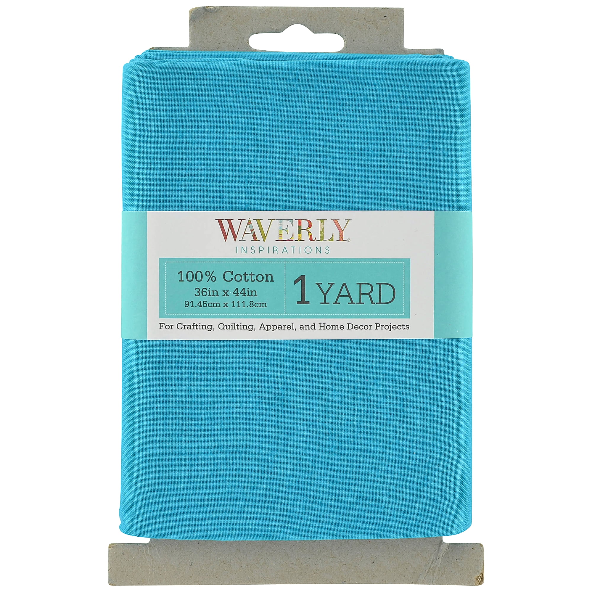 (3 pack) Waverly Inspirations 1 Yard Cut 100% Cotton Solid Fabric Solid Turquoise 44" Wide for Quilting & Sewing