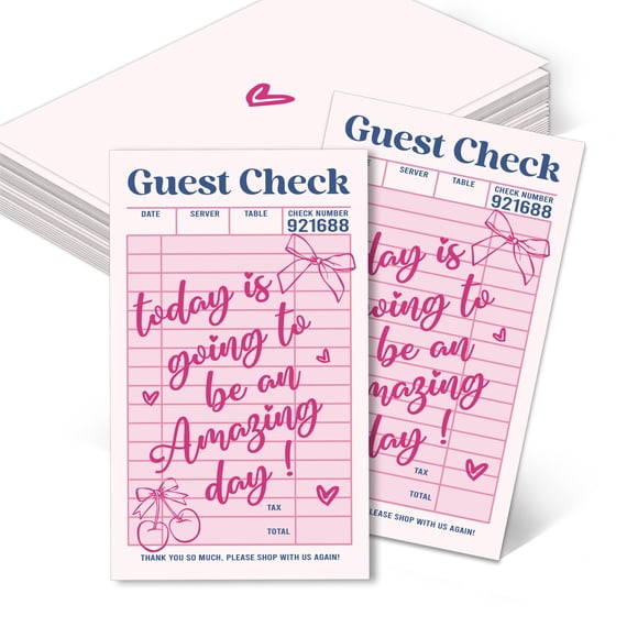 Tarjetas de agradecimiento BWTRVL Mini Pink, 50 unidades, 5 x 9 cm, pequeñas empresas