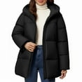 thumbnail image 3 of Pyhlmscde Women's Comfort with Hood Thick Cotton Coat, Puffer Jacket Womens, Winter Coats for Women, Winter Clothes for Women, 3 of 6