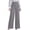 Gray, variant on Womens High Waisted Dressy Trousers Wide Leg Business Casual Slacks Flowy Pants with Pintuck Detail for Work Office Wear,Red,S