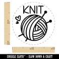 thumbnail image 2 of Ball Of Yarn Knit Knitting Self-Inking Rubber Stamp Ink Stamper - Purple Ink - Mini 1/2 Inch, 2 of 7