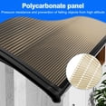thumbnail image 4 of Tereitr 31.5"x47" Door Awning Canopy, All-Weather UV & Rain Protection with Polycarbonate Roof, Aluminum Frame & Steel Brackets for Entrance, Window, Porch (Brown), 4 of 10