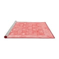 thumbnail image 2 of Ahgly Company Machine Washable Indoor Round Abstract Red Modern Area Rugs, 3' Round, 2 of 4