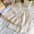 thumbnail image 4 of Amidoa Girls Summer 2 Piece Outfits Cotton Cute Sleeveless Tops Tops and Casual Pants Kids Clothing Set Red Size 5T Red Size 5T, 4 of 9