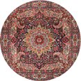 thumbnail image 1 of Ahgly Company Indoor Round Traditional Saffron Red Persian Area Rugs, 4' Round, 1 of 6