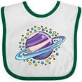 thumbnail image 3 of Inktastic Planet Saturn with Stars Boys or Girls Baby Bib, 3 of 4
