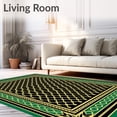 thumbnail image 2 of ODIKA 3'x5' Machine Washable Non-Slip Area Rug, Trellis Lattice Network Jewel Embellished High Traffic Rug with Pad, Green, 579251, 2 of 8