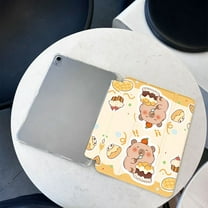 Tuohive Cartoon Capybara iPad Case for Air 1/2 iPad 5th Generation/iPad 6th Generation 9.7in Auto Wake Sleep Case with Pencil Holder