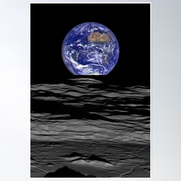 Earthrise As Seen From The Moon Poster Wall Art Modern Wall Decor