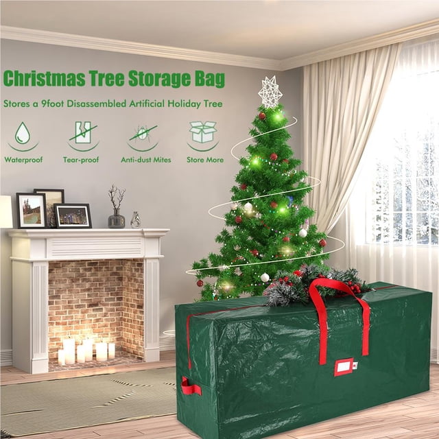 pitrice Sac de Rangement pour Arbre de Noël Étui de Rangement Imperméable avec Poignées No.01
