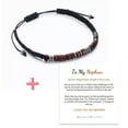 thumbnail image 2 of Xihbxyly Pulsera Personalizada, Banda de Cuentas Ajustable, Joyería con Mensaje Oculto, Regalo Familiar Significativo, Uso para Cumpleaños, Navidad, Acción de Gracias, Nieto, Nieta, Sobrino, 2 of 7