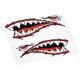 thumbnail image 3 of Pegatina 2 piezas a prueba de agua tiburón dientes boca pegatinas Kayak Boat Car Truck accesorios Meterk Pegatina, 3 of 7