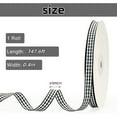 thumbnail image 2 of Wrapping Checker Ribbon,1Pack Portable Gift Wrapping Accessories for Birthday,147.6Ft Black and White Gingham Ribbon for Wreath,Bow,Craft, 2 of 6