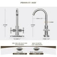 thumbnail image 3 of Brushed Nickel Bathroom Faucet, 4 Inch Single Hole or 3 Hole Centerset Vanity Faucet with Swivel Spout, Pop Up Drain, Deck Plate and Water Supply Lines,, 3 of 18