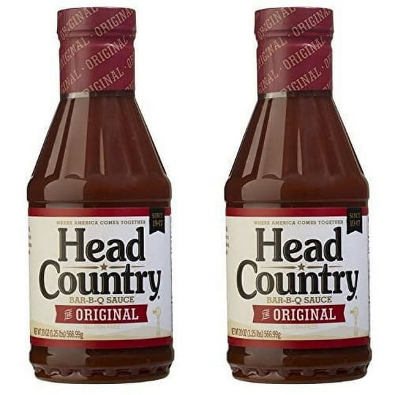 Head Country Bar-B-Q Sauce, Original Flavor, 20 oz (Pack of 2)
