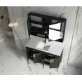 thumbnail image 4 of Alma Bulanka 48" Single Sink Vanity Plaid Grey Oak Finish , Golden Brass Hardware, 4 of 9