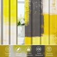 thumbnail image 5 of 2 Panels Yellow Abstract Blackout Curtain for Bedroom,Grey Geometric Grommet Curtain for Living Room,52x96 Inch, 5 of 6