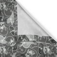 thumbnail image 6 of Ambesonne Pirates Grommet Curtain, Greyscale Skulls Doodle, 50" x 54", Grey Pale Grey, 6 of 6