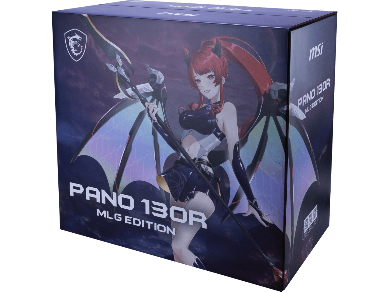 MSI PANO 130R MLG EDITION - ATX Mid-Tower Gaming PC Case - 270-degree Tempered Glass Panel - Liquid Cooling Support up to 360mm Radiator - Pre-Installed 4x ARGB Fans