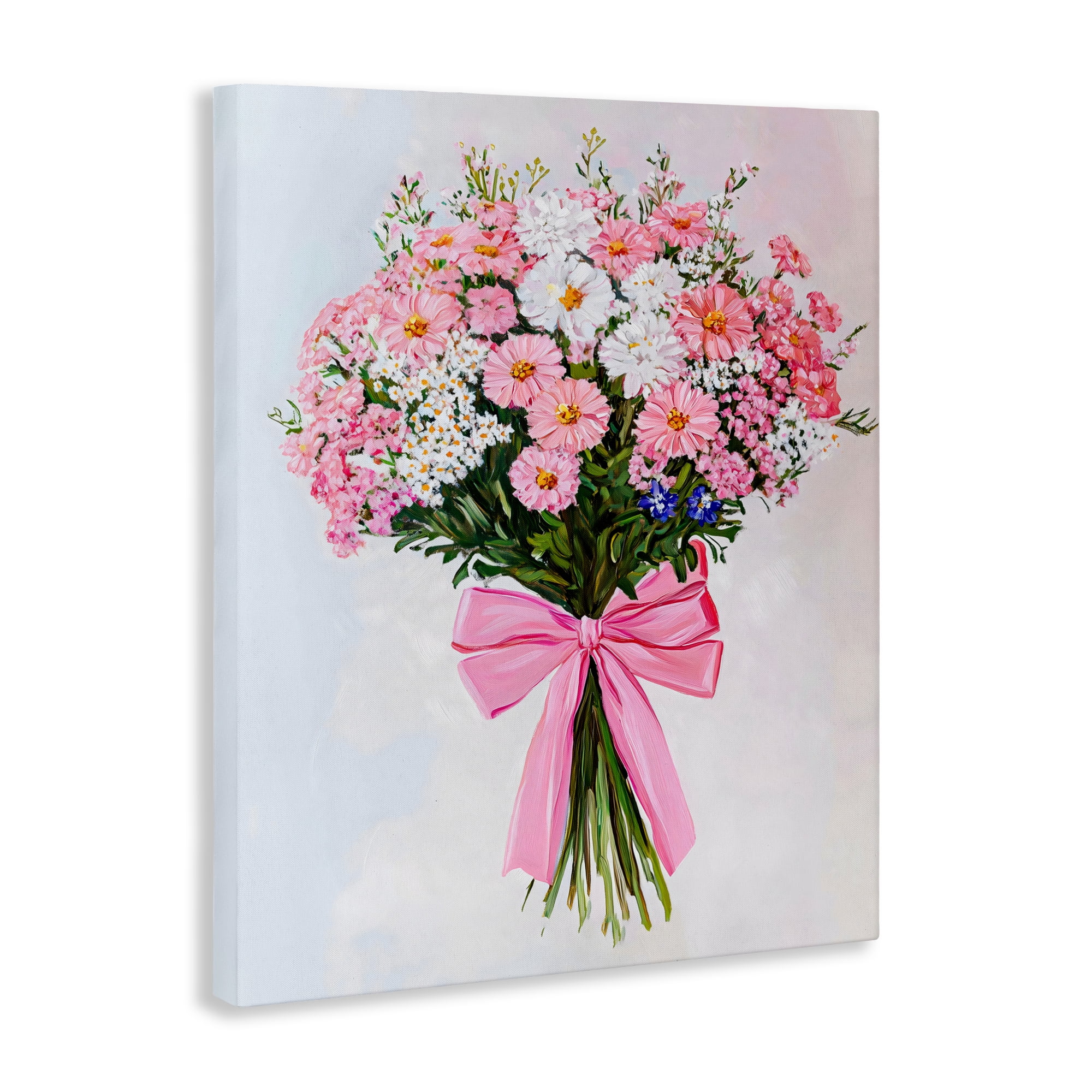 Stupell Industries Pink & White Tied Flower Bouquet Canvas Wall Art, design by The Prints Vibe