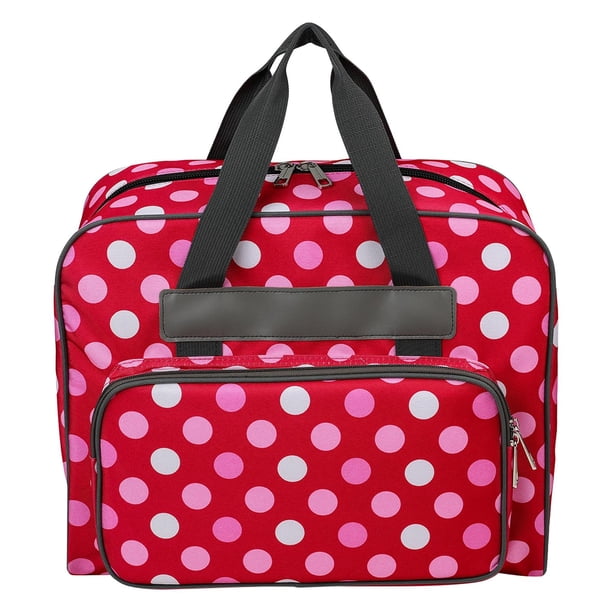 Bolsa para máquina de coser perfecl Estuche de transporte Universal gran capacidad a prueba de polvo Rojo